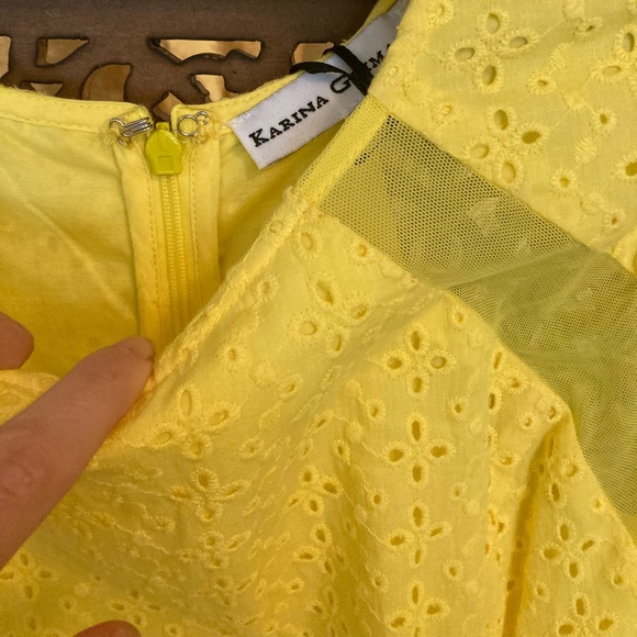 NEW NWT Karina Grimaldi Lila Eyelet Mini Dress - Picture 6 of 6